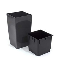 Садовое кашпо для цветов COUBI SQUARE HIGH DUW290-426U графит 2 предмета 19 и 30 л