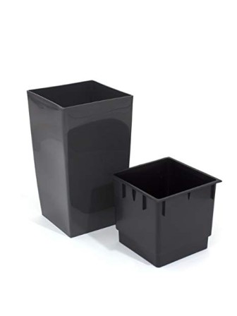 Садовое кашпо для цветов COUBI SQUARE HIGH DUW290-426U графит 2 предмета 19 и 30 л