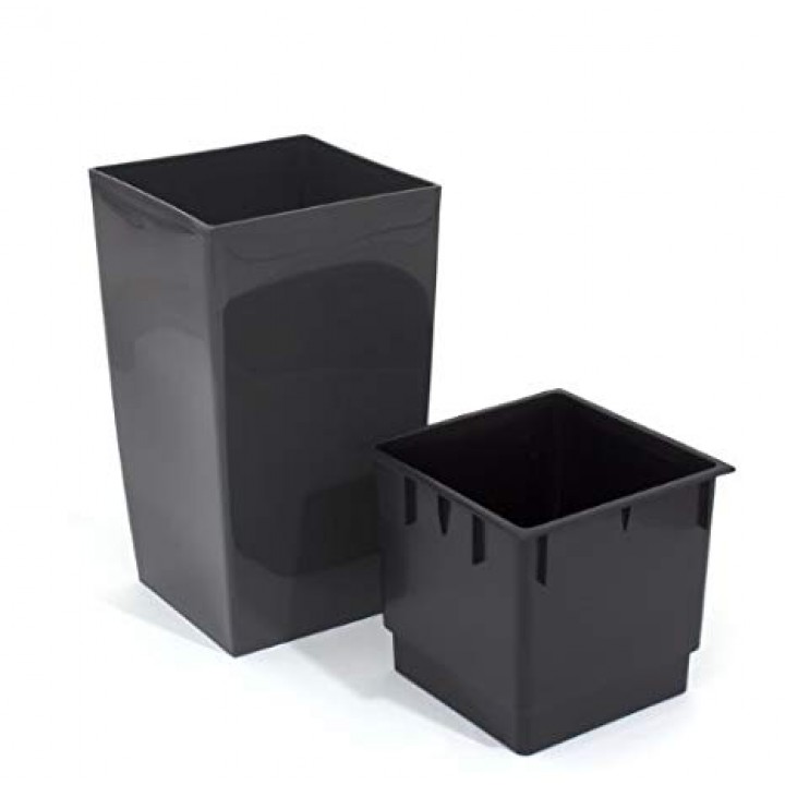 Садовое кашпо для цветов COUBI SQUARE HIGH DUW290-426U графит 2 предмета 19 и 30 л