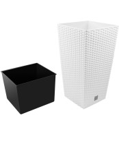 Садовое кашпо для цветов RATO SQUARE DRTS400-S449 белый 2 предмета 37 и 91,5 л