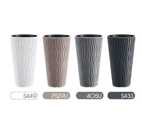 Садовое кашпо для цветов SANDY SLIM DPSP400-405U серый 2 предмета 18 и 45 л