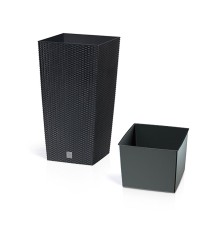 Садовое кашпо для цветов RATO SQUARE DRTS325-S433 антрацит 2 предмета 21 и 49 л
