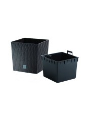 Садовое кашпо для цветов RATO LOW DRTS400L-S433 антрацит 2 предмета 37 и 64 л