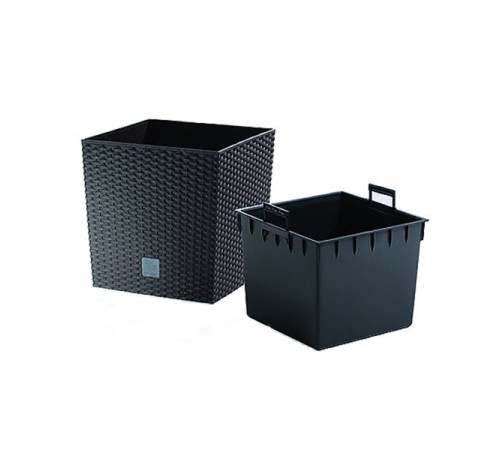 Садовое кашпо для цветов RATO LOW DRTS400L-S433 антрацит 2 предмета 37 и 64 л