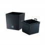 Садовое кашпо для цветов RATO LOW DRTS400L-S433 антрацит 2 предмета 37 и 64 л