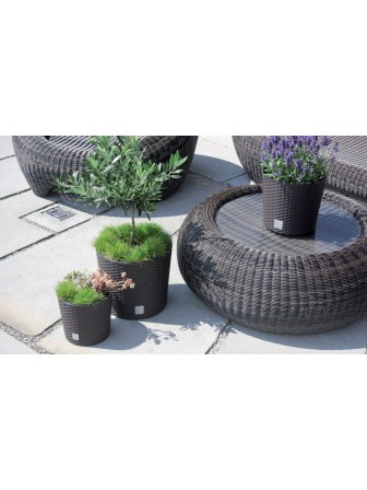 Садовое кашпо для цветов RATO ROUND DRTUS400L-S433 антрацит 2 предмета 35 и 37,65 л