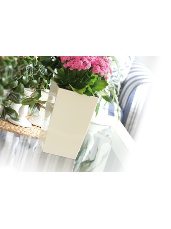 Садовое кашпо для цветов COUBI SQUARE HIGH DUW290-CY728 кремовый 2 предмета 19 и 30 л