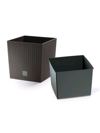 Садовое кашпо для цветов RATO LOW DRTS325L-440U венге 2 предмета 21 и 32 л