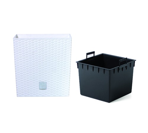 Садовое кашпо для цветов RATO LOW DRTS400L-S449 белый 2 предмета 37 и 64 л