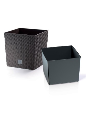 Садовое кашпо для цветов RATO LOW DRTS325L-440U венге 2 предмета 21 и 32 л