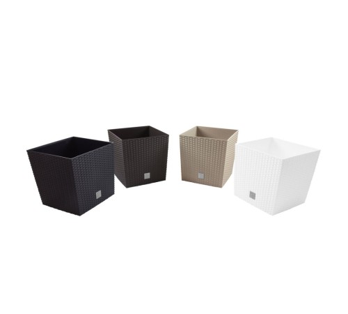 Садовое кашпо для цветов RATO LOW DRTS400L-S449 белый 2 предмета 37 и 64 л