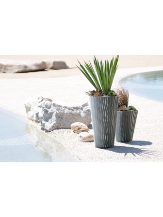 Садовое кашпо для цветов SANDY DBSP400-S433 антрацит 2 предмета 18 и 37 л