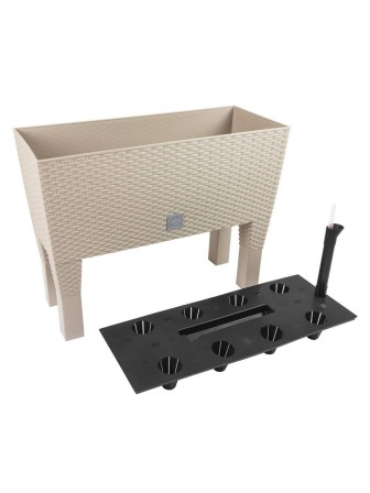 Садовое кашпо для цветов с автополивом RATO CASE HIGH DRTC800H-7529U мокко 2 предмета 72 л