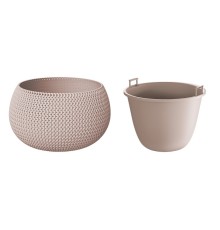 Садовое кашпо для цветов SPLOFY BOWL DKSP370-7529U мокко 2 предмета 9 л