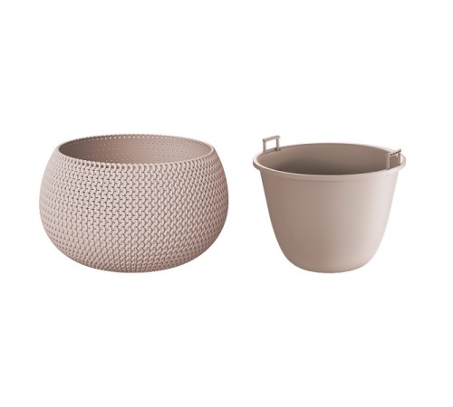 Садовое кашпо для цветов SPLOFY BOWL DKSP370-7529U мокко 2 предмета 9 л Садовое кашпо для цветов SPLOFY BOWL DKSP370-7529U мокко 2 предмета 9 л