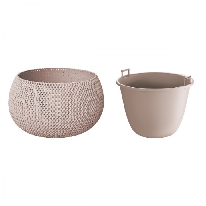 Садовое кашпо для цветов SPLOFY BOWL DKSP370-7529U мокко 2 предмета 9 л