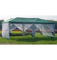 Садовый шатер беседка для дачи Green Glade 1056 с москитной сеткой, 18 кв/м