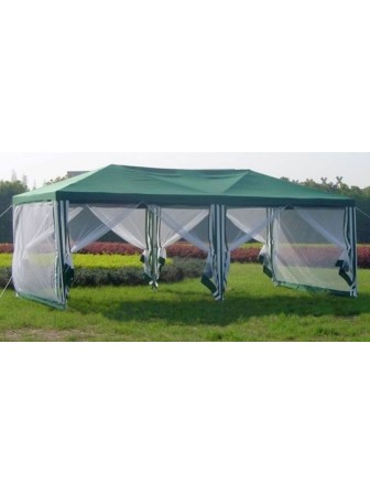 Садовый шатер беседка для дачи Green Glade 1056 с москитной сеткой, 18 кв/м