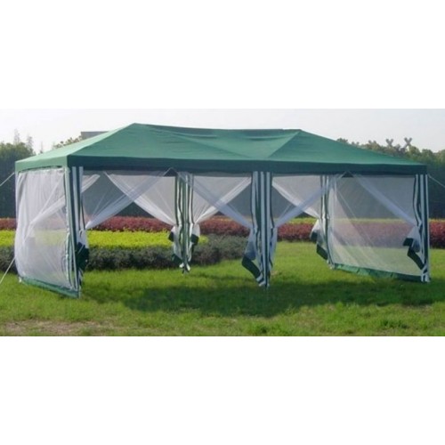 Садовый шатер беседка для дачи Green Glade 1056 с москитной сеткой, 18 кв/м