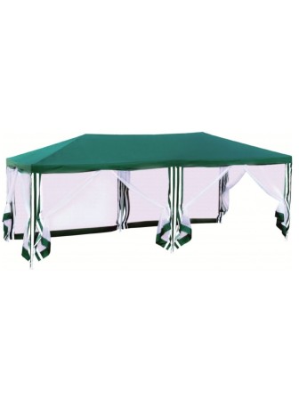 Садовый шатер беседка для дачи Green Glade 1056 с москитной сеткой, 18 кв/м