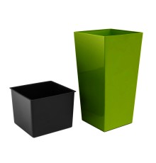 Садовое кашпо для цветов URBI SQUARE DURS265-370U оливковый 2 предмета 11 и 26,6 л
