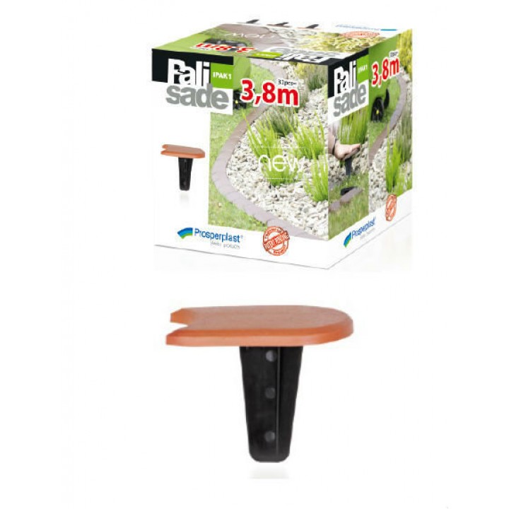 Бордюр для клумбы или сада Prosperplast IPAK1-R624 Palisada терракотовый, 380 см