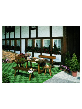 Плитка для садовых дорожек Helex 40х40х1,8 (6 шт) зеленая