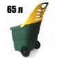 Садовая тележка Helex H808, зеленая/желтая 65 л, двухколесная, пластиковая