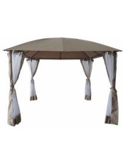 Садовый шатер беседка из полиэстера Green Glade 1067 с москитными сетками, 9 кв.м