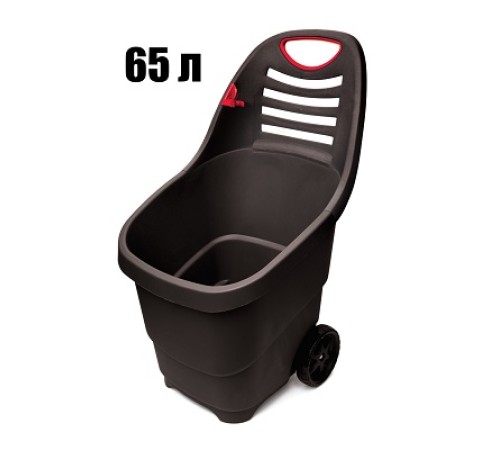 Садовая тележка Helex H809, черный 65 л, двухколесная, пластик
