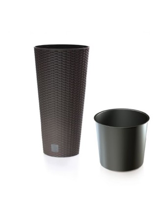 Садовое кашпо для цветов RATO TUBUS DRTUS400-440U венге 2 предмета 35 и 64 л