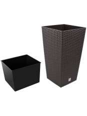 Садовое кашпо для цветов RATO SQUARE DRTS300-440U венге 2 предмета 14 и 35 л