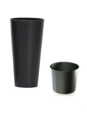 Садовое кашпо для цветов TUBUS SLIM DTUS300-S433 антрацит 2 предмета 15 и 27л