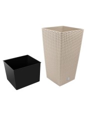 Садовое кашпо для цветов RATO SQUARE DRTS400-7529U мокко 2 предмета 37 и 91,5 л