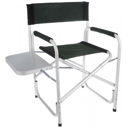Складное алюминиевое кресло для пикника и сада Green Glade Р139 с полкой и подлокотником