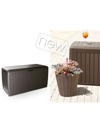 Ящик садовый для хранения Prosperplast BOXE BOARD MBBD290-440U, цвет венге