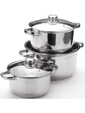Набор кастрюль из нержавеющей стали MAYER & BOCH 25753, 3 кастрюли