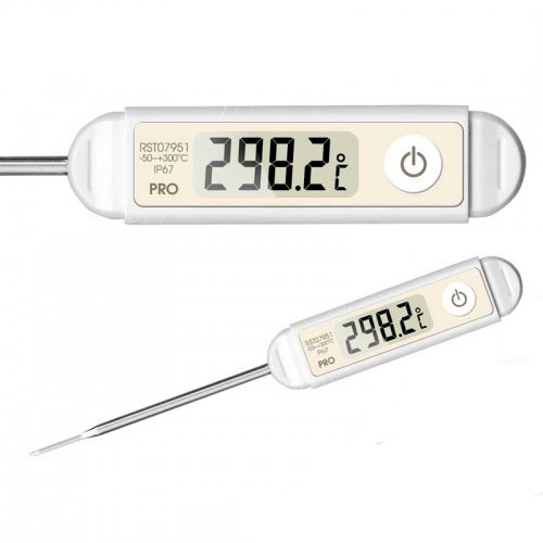 Цифровой водонепроницаемый проникающий термометр; диапазон: -50 - + 300 С, щуп 210 мм RST 07953
