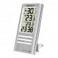 Цифровой термометр RST 02308 дом/улица, часы , серебристый корпус