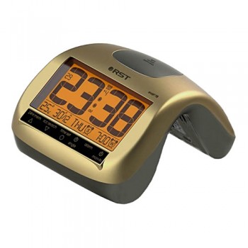 Радиоконтролируемые часы с будильником RST 88118, цвет "золото"
