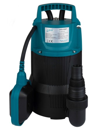 Насос дренажный (5мм) LEO LKS-506P, (500Вт, 12м3/ч, H-8м, d 25/32/38мм, до 5мм, до 5%)
