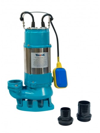Насос фекальный Vodotok V450F, (450Вт, 200л/мин, Н-8,5м, примеси до 15 мм, d вых.отв.50мм, кабель 6м).