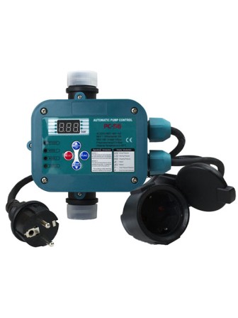 Регулятор давления электронный РС-58, кабель 1,3м+розетка (до 1.1кВт, 10А, старт 0.5-6 бар, max 10бар, 0-80°C, d вх./вых.отв. 1")