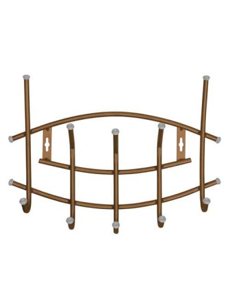 Вешалка настенная в прихожую Ника Премиум ВНП3, цвет медный антик