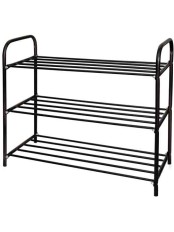 Этажерка для обуви Ника ЭТК3 Комфорт 3-х ярусная (каркас - медный антик)