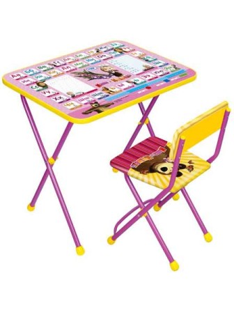 Комплект детской мебели Ника КП2/3 Маша и Медведь Азбука-3