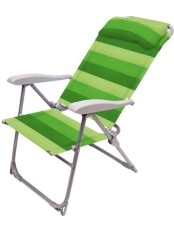 Кресло шезлонг складное садовое Ника К2, зелёное