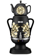 Электрочайник-самовар Добрыня 4.0 л DO-412 (черный) + керамический заварочный чайник 1.0л