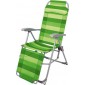 Шезлонг для дачи, кресло складное Ника К3 цвет зеленый, с подножкой и подголовником