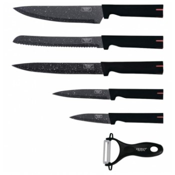 Набор ножей ZEIDAN Z-3097, 6 предметов, антибактериальное покрытие